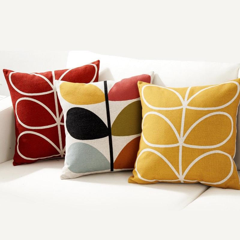 Floral Pillow Cover Linen / Cotton Cushion Cover Home Decorative Pillow Case For Sofa Christmas Party Living Room Flower Pattern Decorative Soft Throw Pillow Case Cotton Linen Floral Cushion Covers 45x45cm