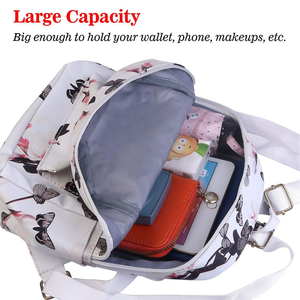 Floral Print Backpack Waterproof Knapsack