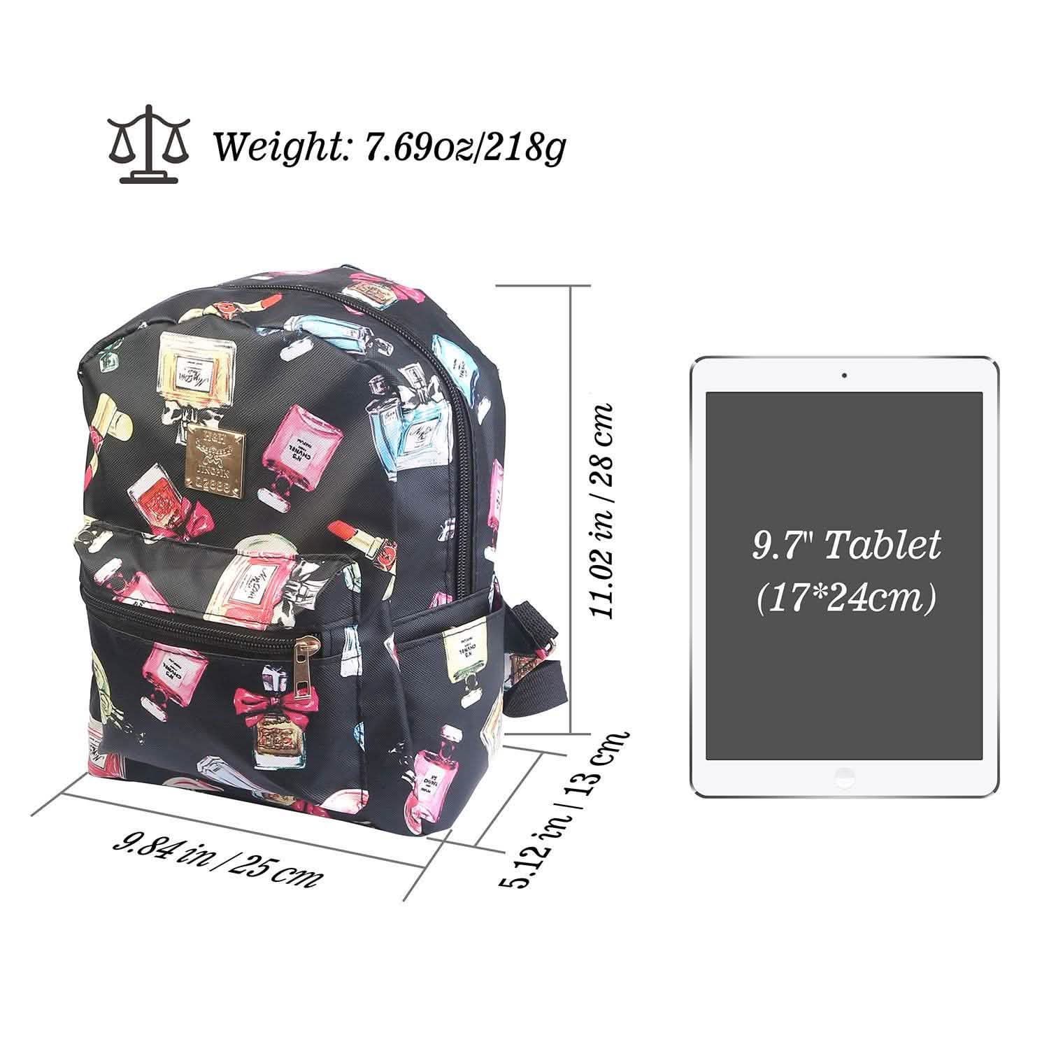 Floral Print Backpack Waterproof Knapsack
