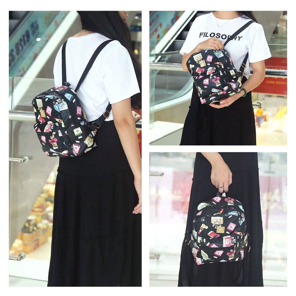 Floral Print Backpack Waterproof Knapsack