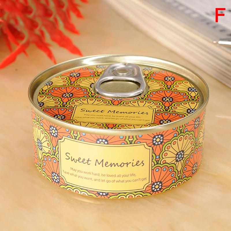 Floral Scented Smokeless Candle Tin Can Perfume Scented Candles for Home Relaxing Stress Relief Aromatherapy  Natural Soy Wax And Fragrance Handmade Scented Candle Natural Soy Wax Home Cristmas Decoration