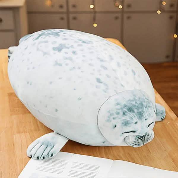 Fluffy Plush Seal Pillow