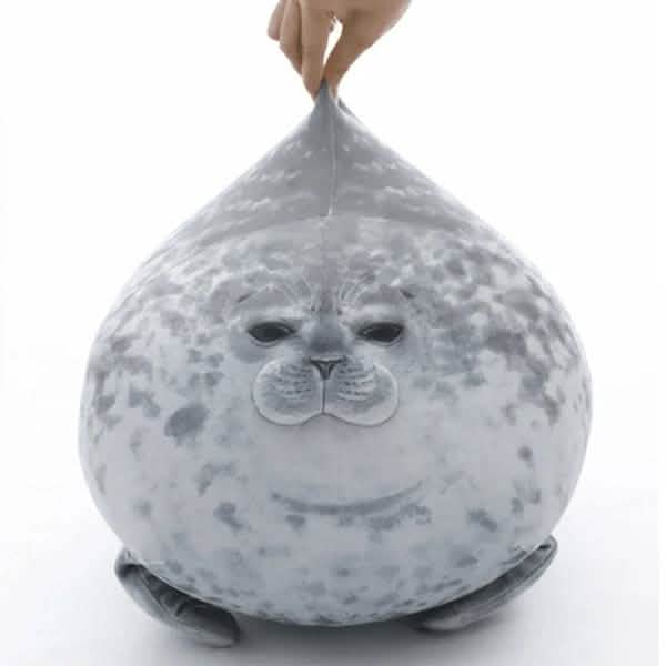 Fluffy Plush Seal Pillow