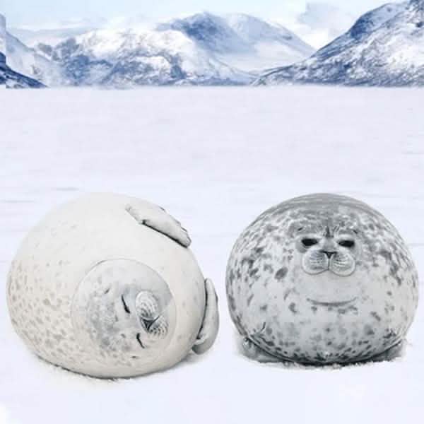 Fluffy Plush Seal Pillow