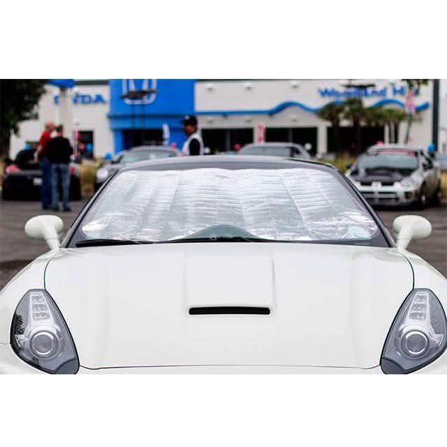 Fold-Up Reflective Windshield Sun Shade with Suction Cups
