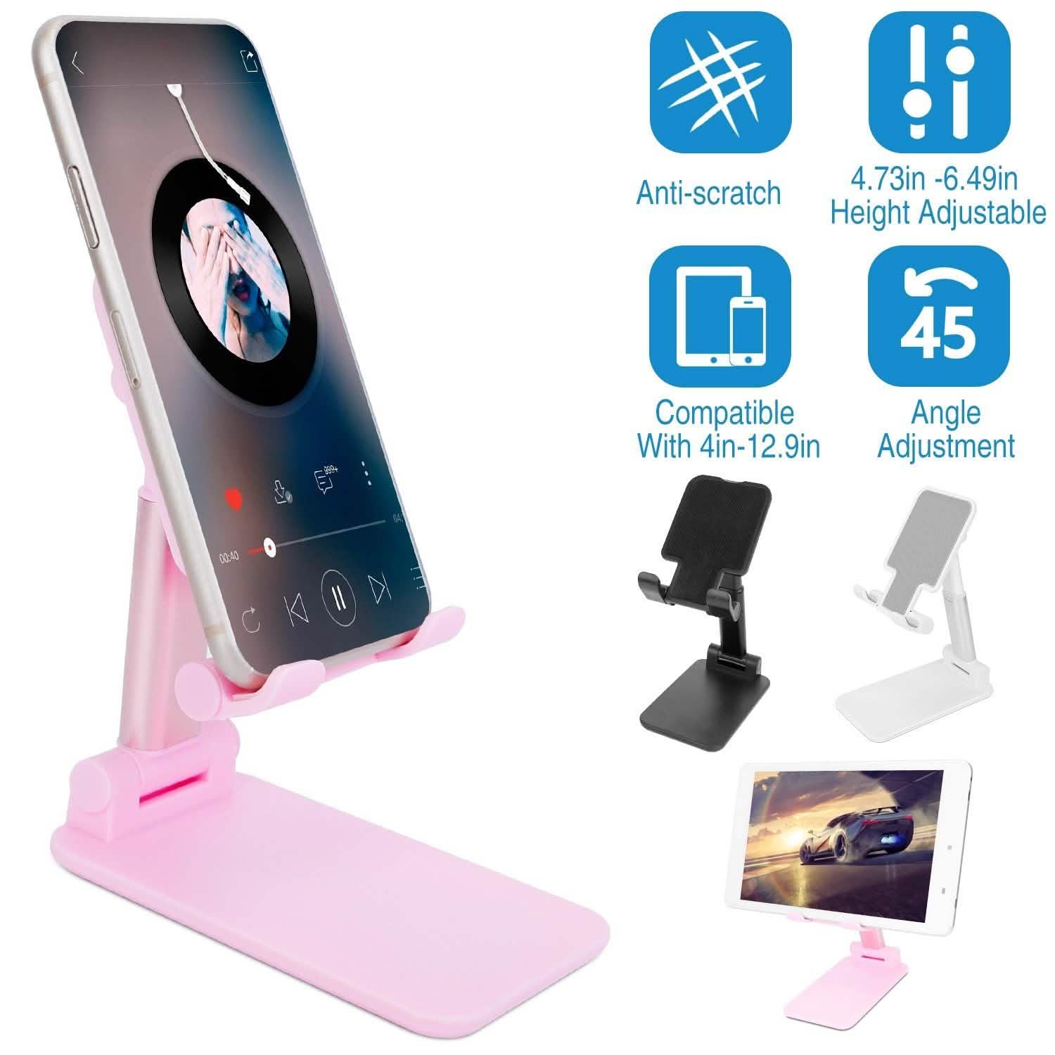 Foldable Desktop Phone Stand Angle Height Adjustable Holder