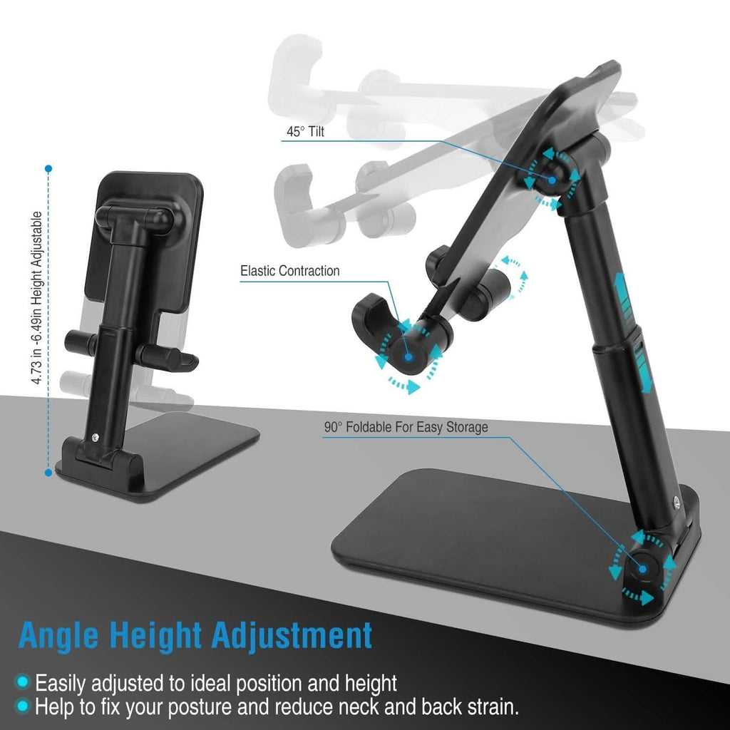 Foldable Desktop Phone Stand Angle Height Adjustable Holder