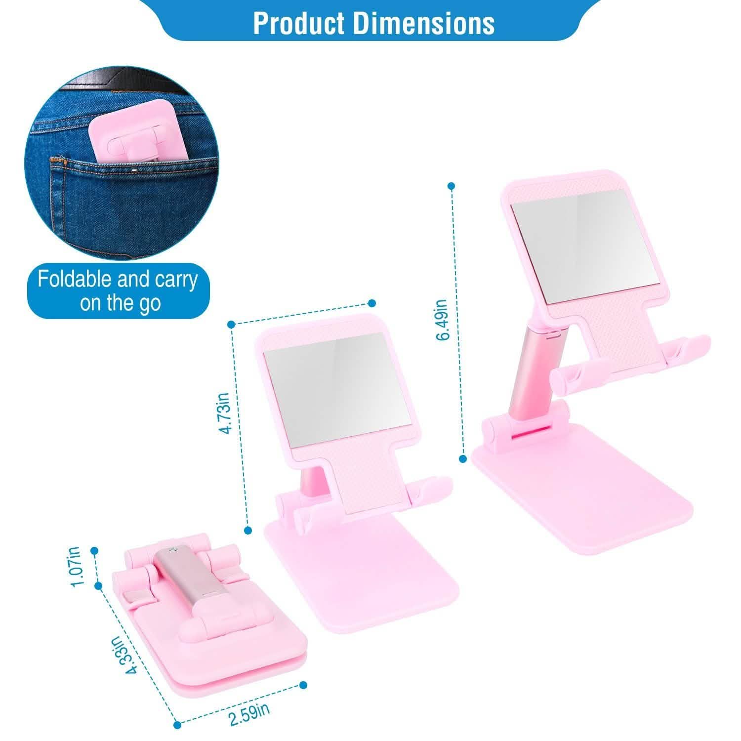 Foldable Desktop Phone Stand Angle Height Adjustable Holder
