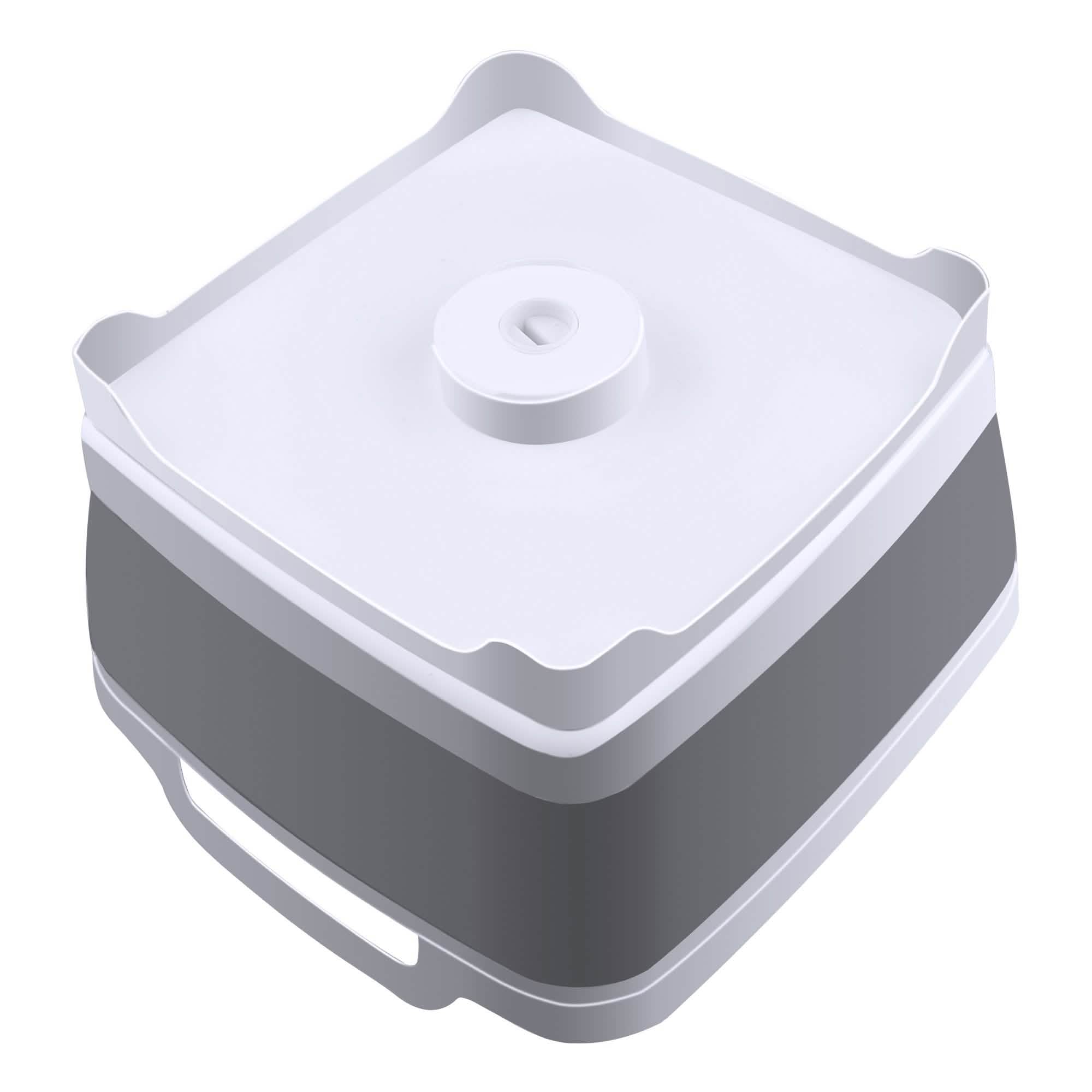Foldable Dish Tub Washing Basin Collapsible Draining Pan Strainer Food Basket