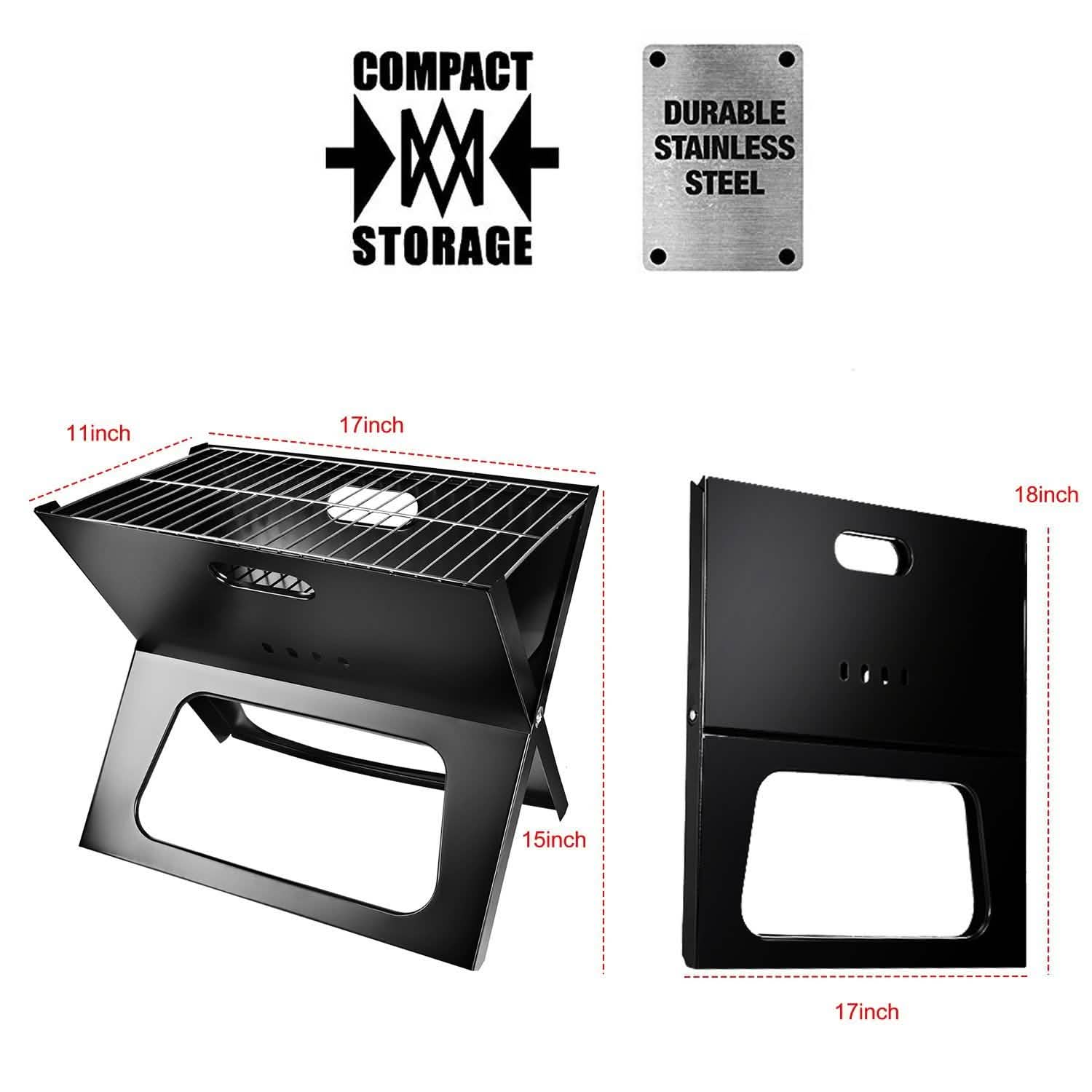 Foldable Portable BBQ Barbecue Grill