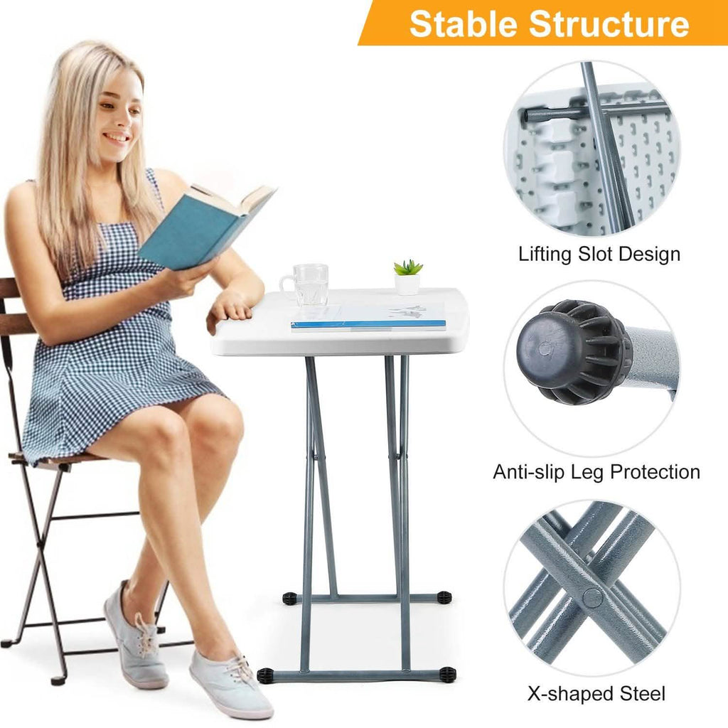 Folding Height Adjustable Snack Table