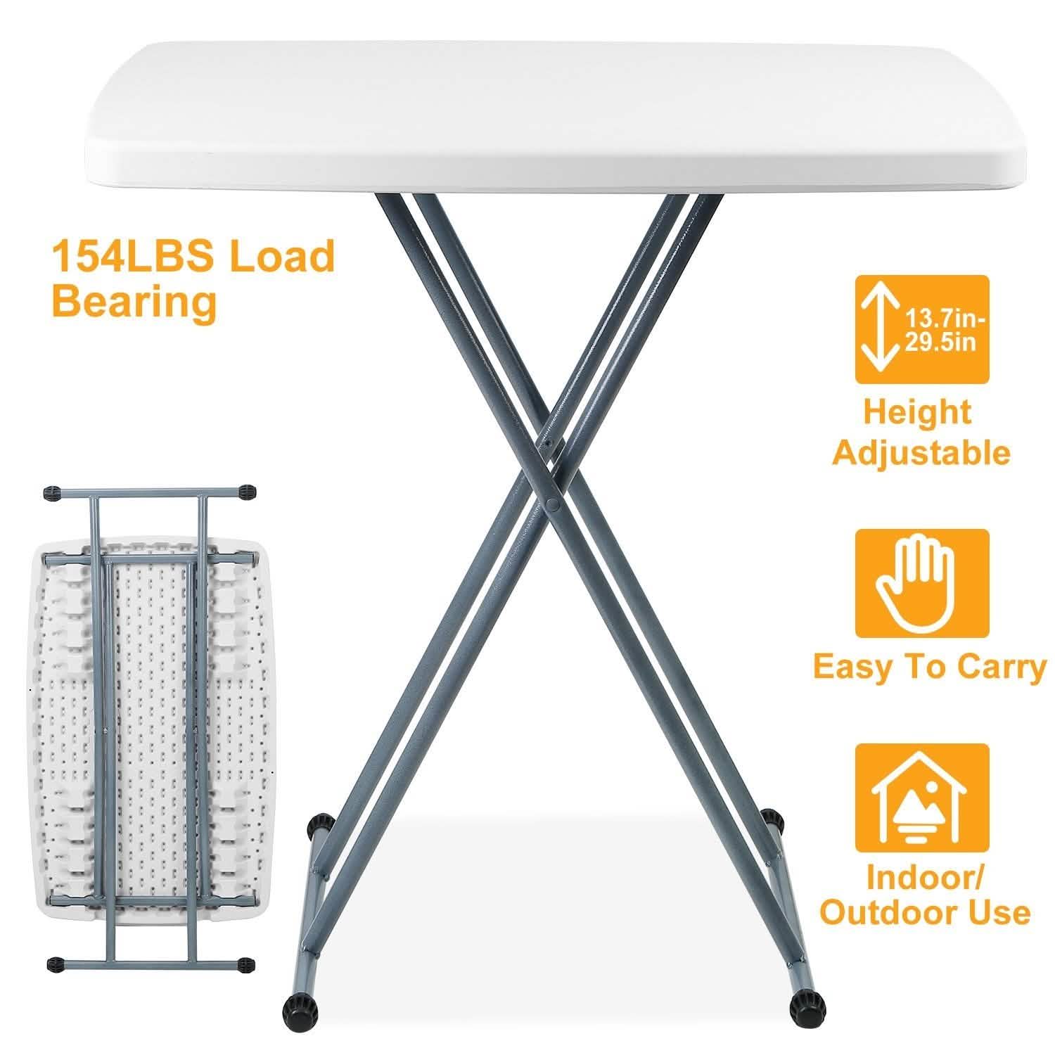 Folding Height Adjustable Snack Table