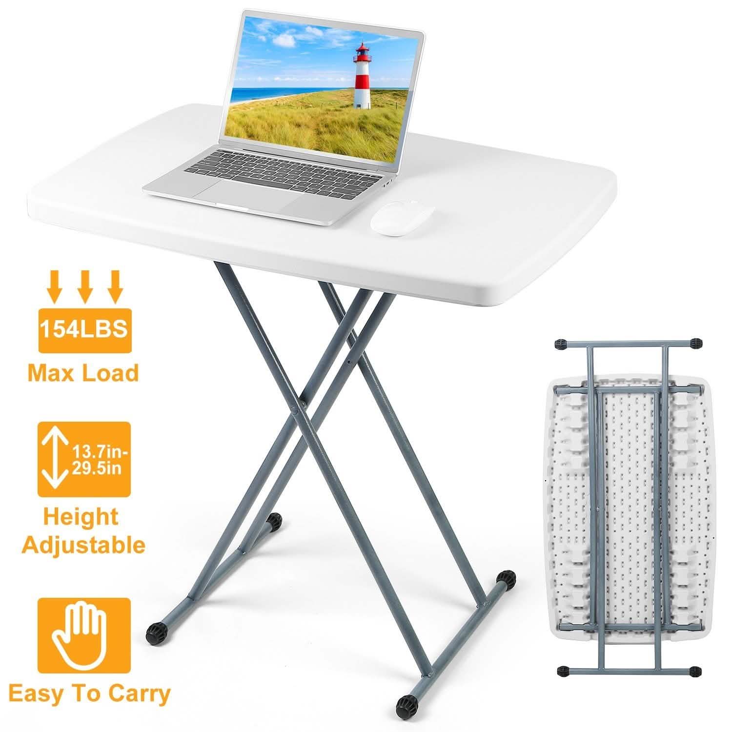 Folding Height Adjustable Snack Table