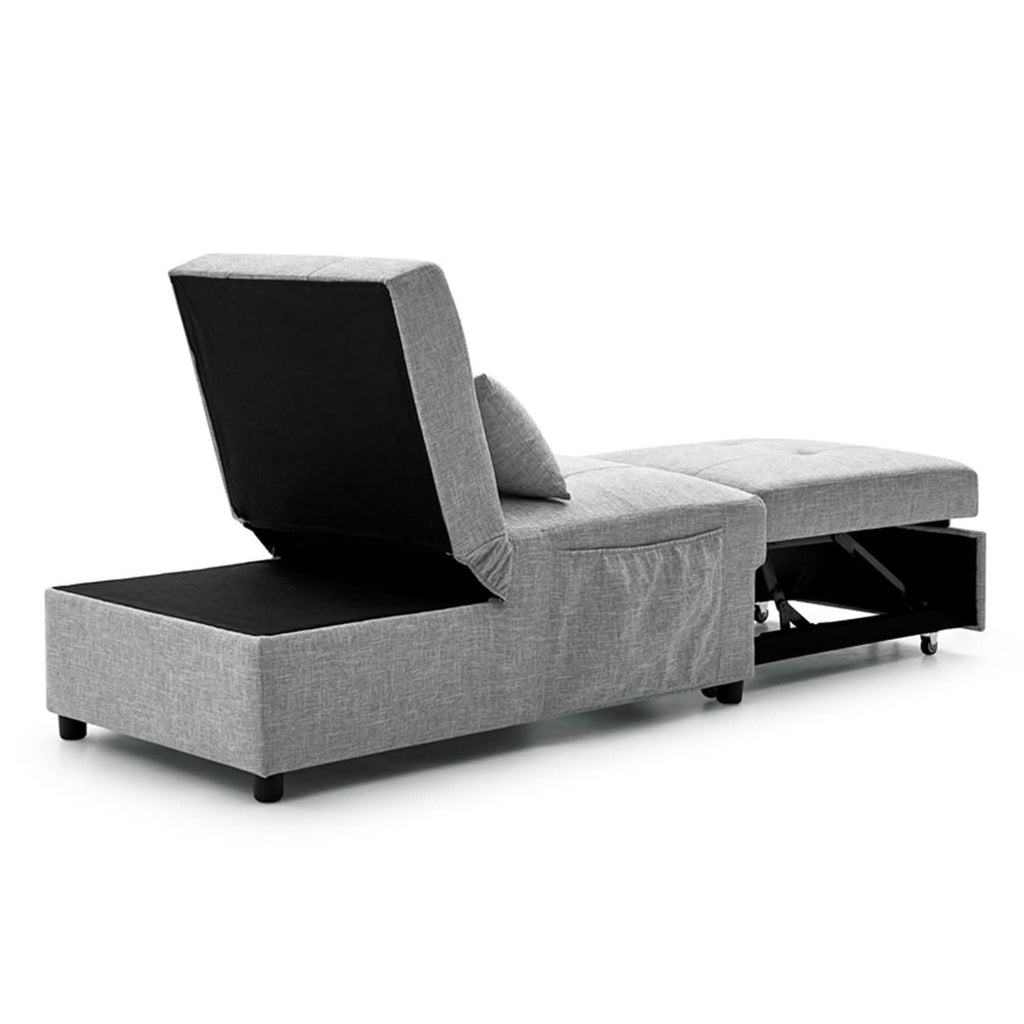 Folding Ottoman Sofa Bed Convertible Upholstered Daybed