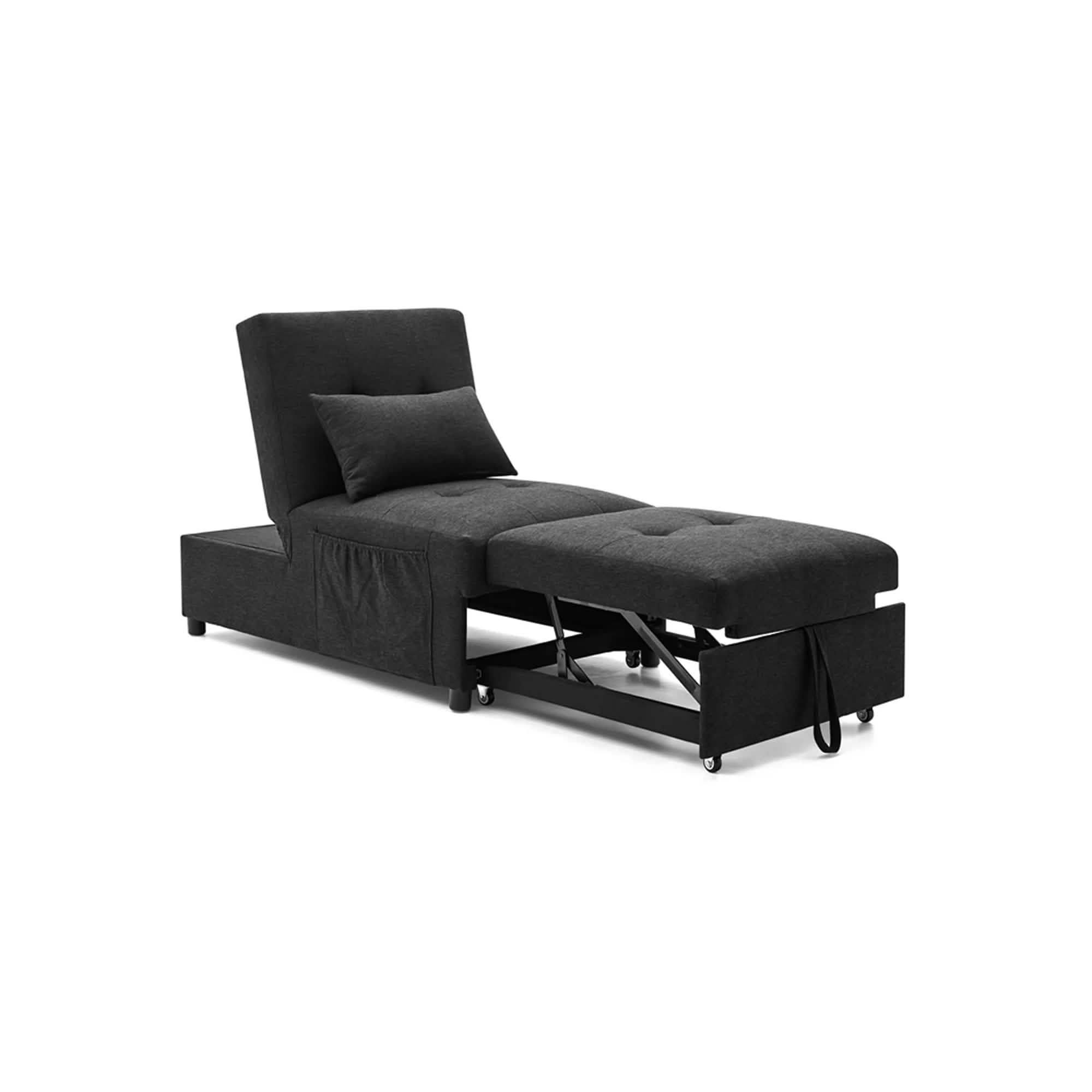 Folding Ottoman Sofa Bed Convertible Upholstered Daybed