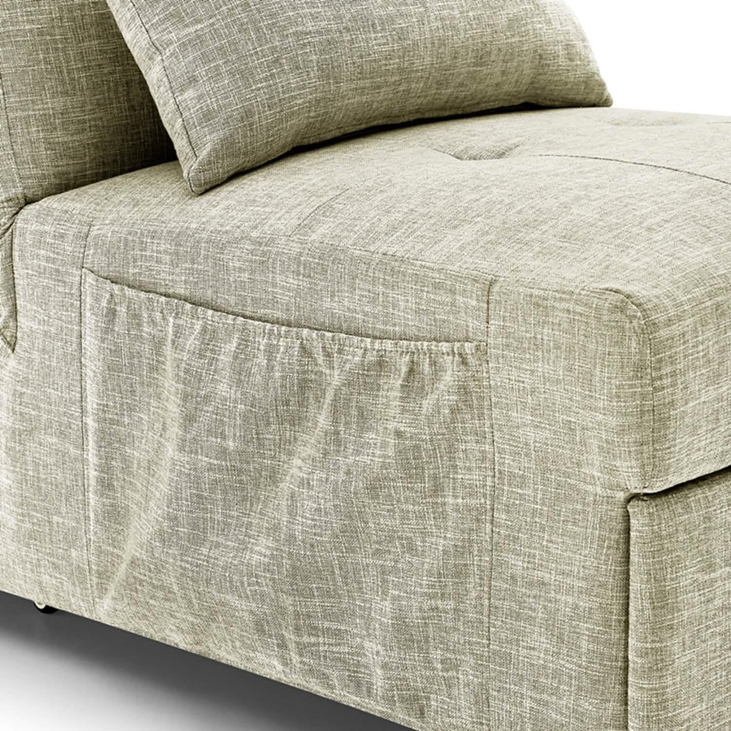 Folding Ottoman Sofa Bed Convertible Upholstered Daybed
