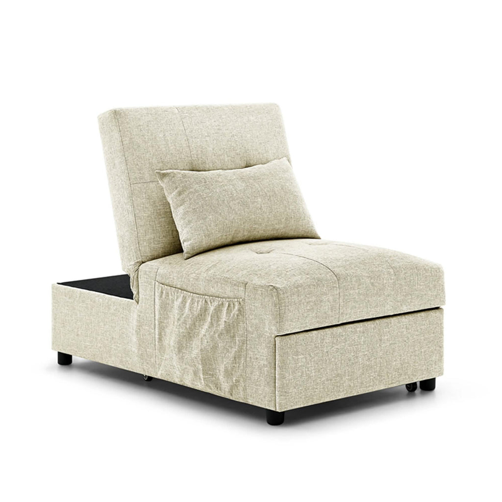 Folding Ottoman Sofa Bed Convertible Upholstered Daybed