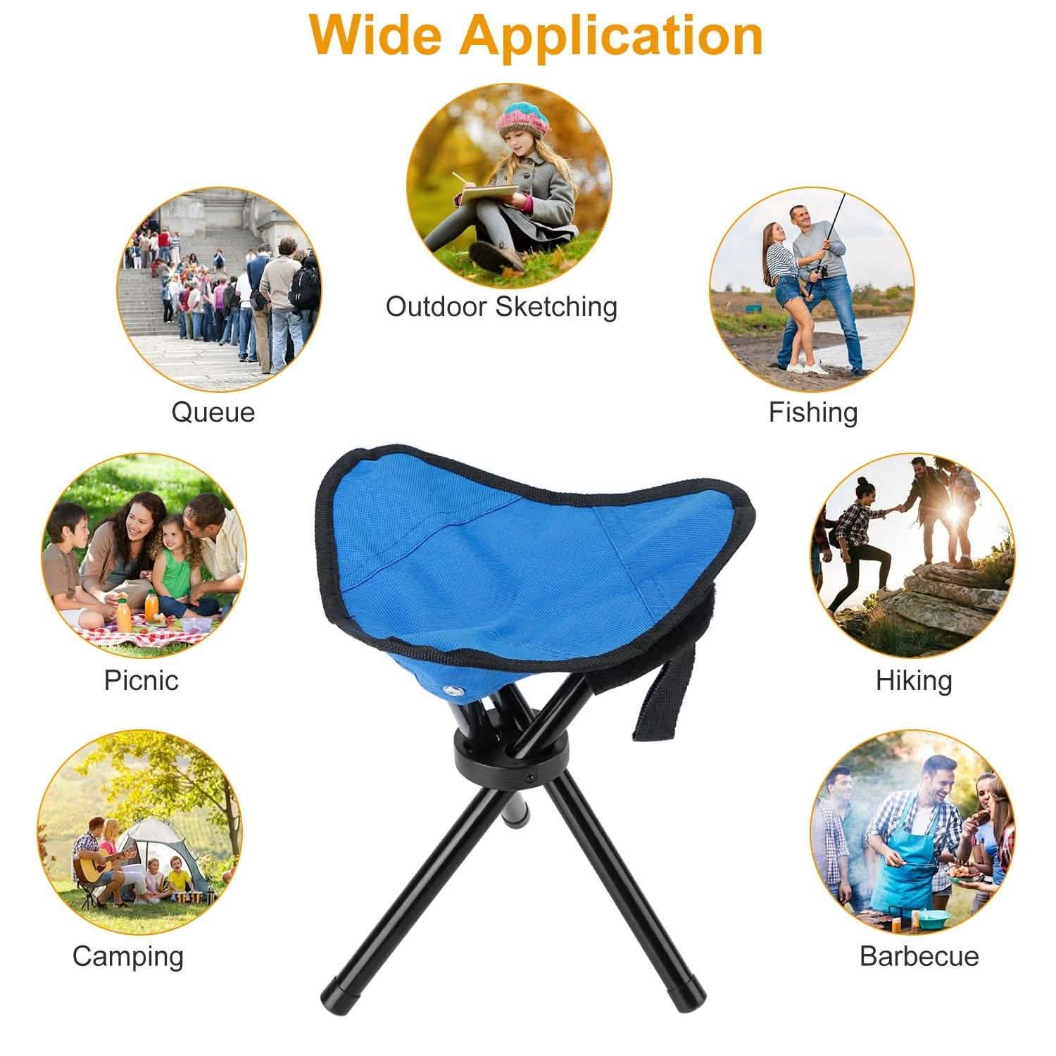 Folding Tripod Stool Outdoor Foldable Travel Chair