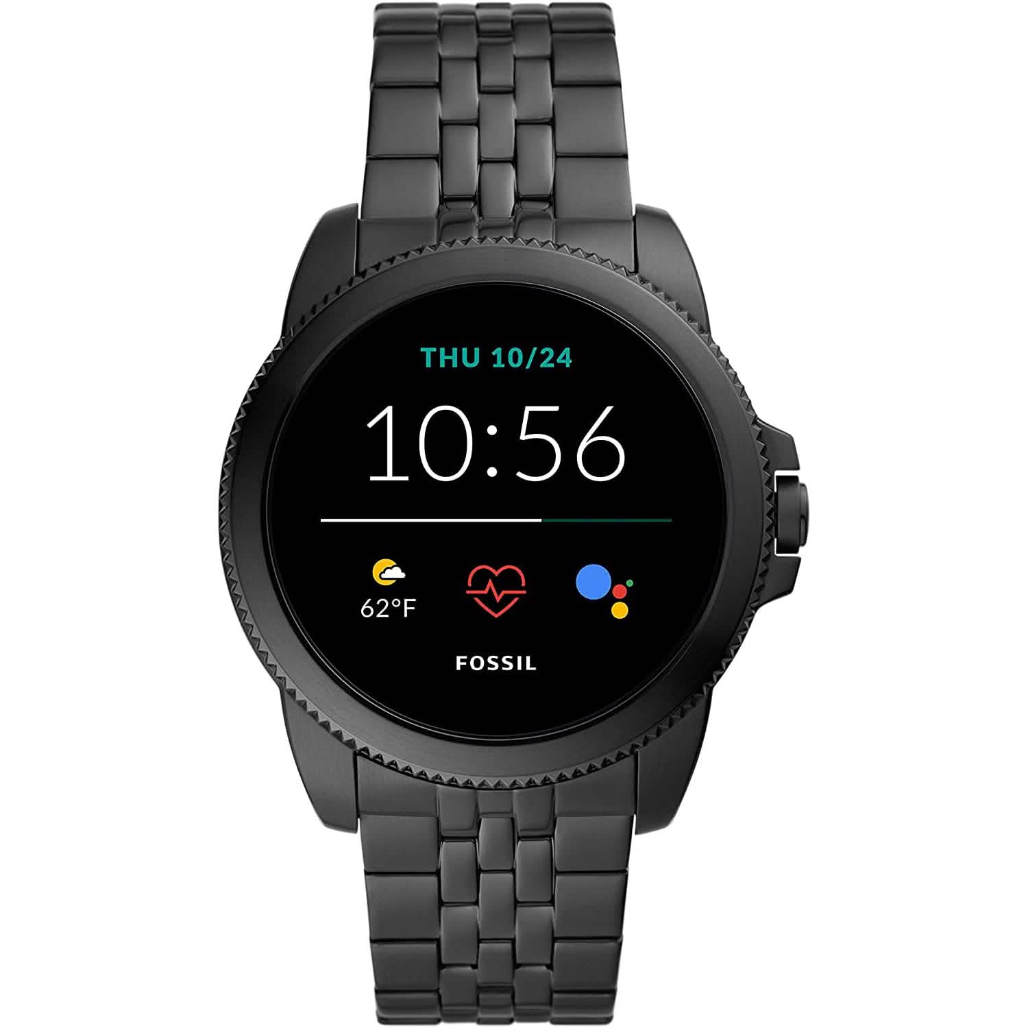 Fossil Men's Gen 5E 44mm Stainless Steel Touchscreen Smartwatch with Alexa