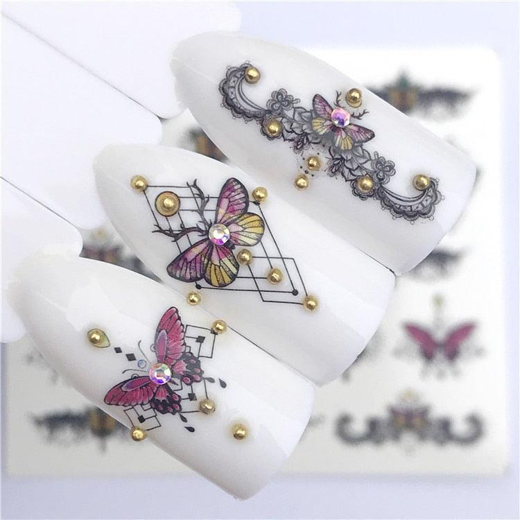 Fox Wolf Animal 3D Embossed Nail Sticker Flower Adhesive Manicure Slider Nail Art Tips Decorations Decals Manicure Design Golden Firework Star Accessories Heart Nail Art Stickers Glitter Decals Love Nail Sequins Laser Heart Nail