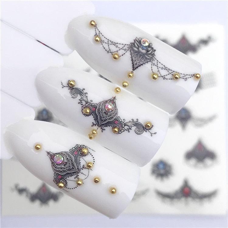 Fox Wolf Animal 3D Embossed Nail Sticker Flower Adhesive Manicure Slider Nail Art Tips Decorations Decals Manicure Design Golden Firework Star Accessories Heart Nail Art Stickers Glitter Decals Love Nail Sequins Laser Heart Nail