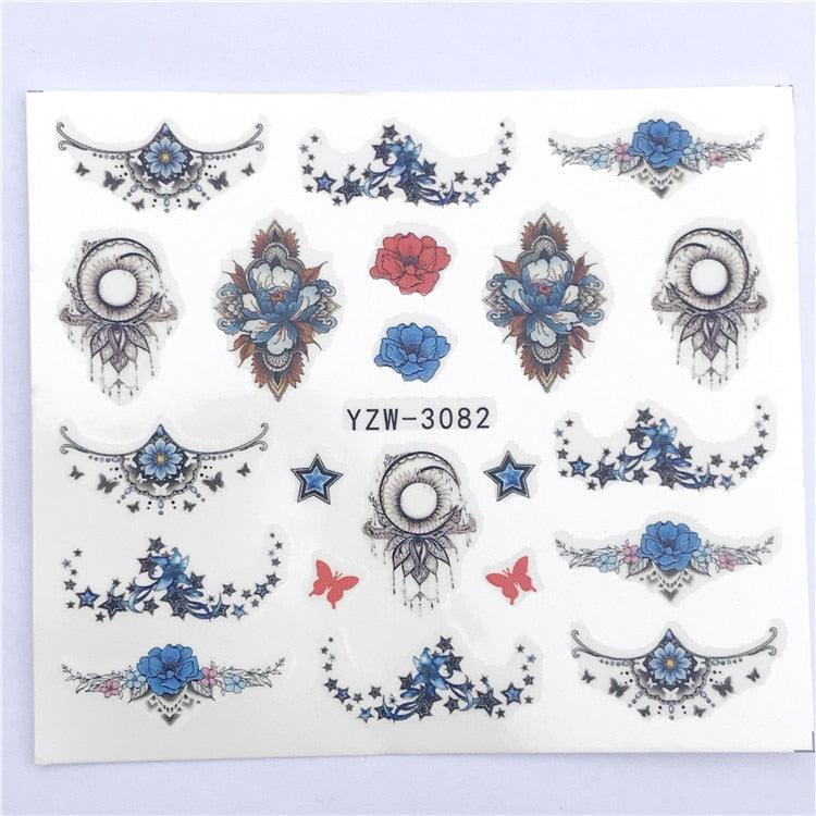 Fox Wolf Animal 3D Embossed Nail Sticker Flower Adhesive Manicure Slider Nail Art Tips Decorations Decals Manicure Design Golden Firework Star Accessories Heart Nail Art Stickers Glitter Decals Love Nail Sequins Laser Heart Nail