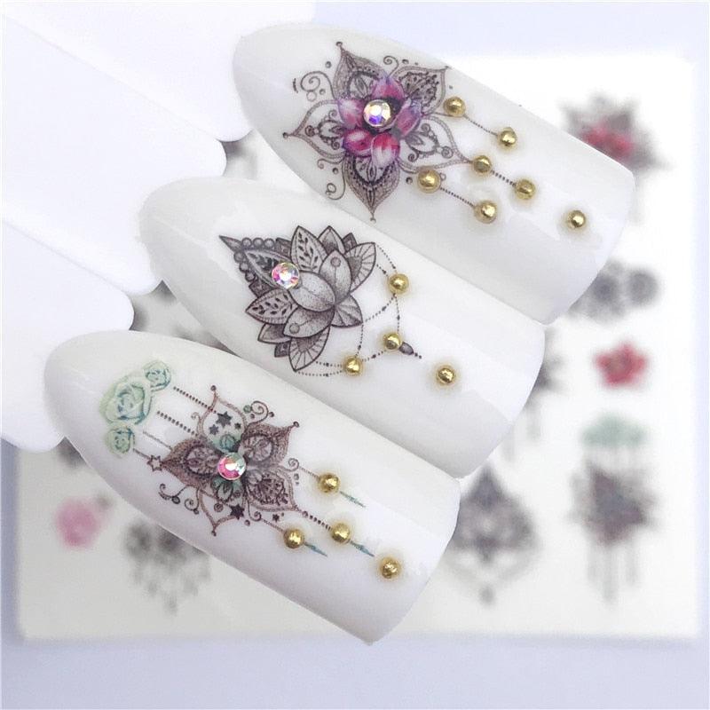 Fox Wolf Animal 3D Embossed Nail Sticker Flower Adhesive Manicure Slider Nail Art Tips Decorations Decals Manicure Design Golden Firework Star Accessories Heart Nail Art Stickers Glitter Decals Love Nail Sequins Laser Heart Nail
