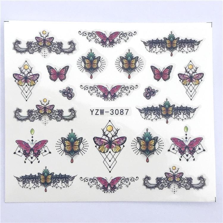 Fox Wolf Animal 3D Embossed Nail Sticker Flower Adhesive Manicure Slider Nail Art Tips Decorations Decals Manicure Design Golden Firework Star Accessories Heart Nail Art Stickers Glitter Decals Love Nail Sequins Laser Heart Nail