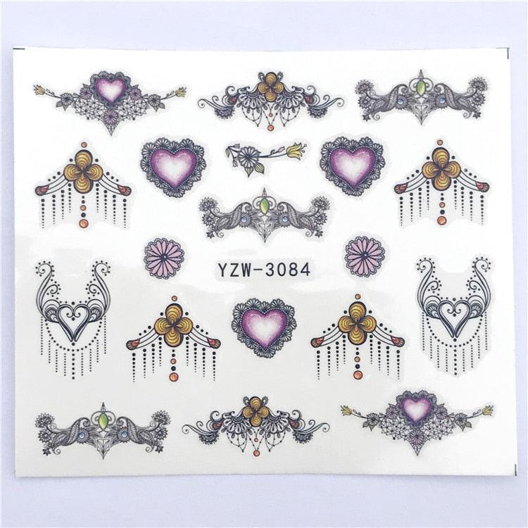 Fox Wolf Animal 3D Embossed Nail Sticker Flower Adhesive Manicure Slider Nail Art Tips Decorations Decals Manicure Design Golden Firework Star Accessories Heart Nail Art Stickers Glitter Decals Love Nail Sequins Laser Heart Nail