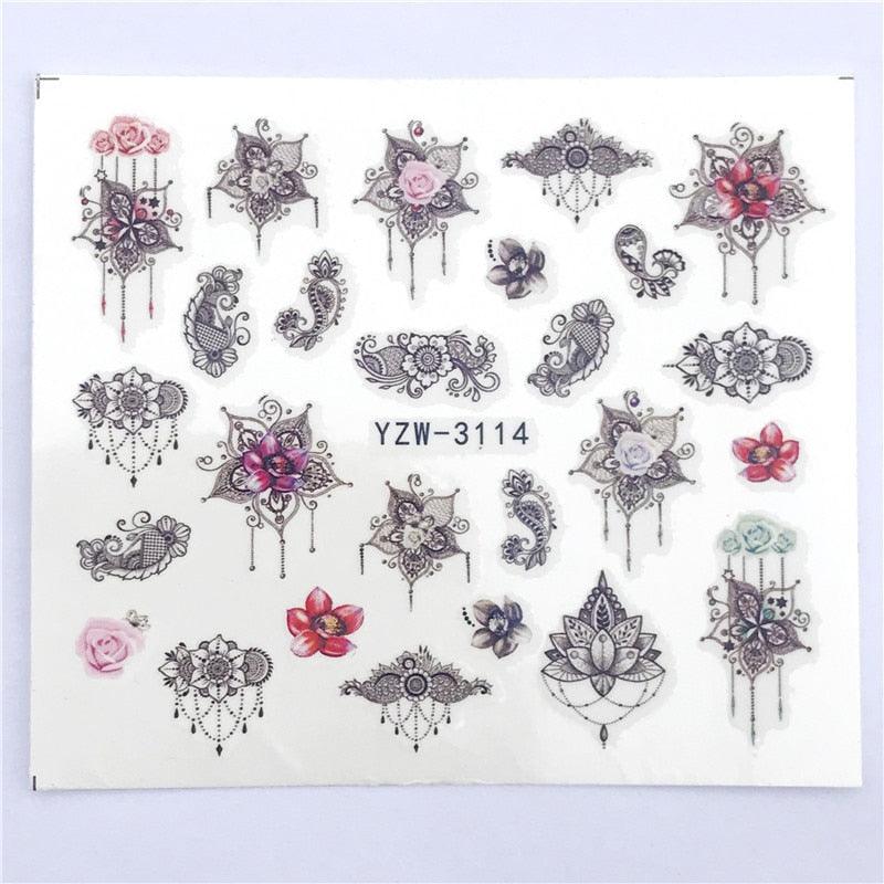 Fox Wolf Animal 3D Embossed Nail Sticker Flower Adhesive Manicure Slider Nail Art Tips Decorations Decals Manicure Design Golden Firework Star Accessories Heart Nail Art Stickers Glitter Decals Love Nail Sequins Laser Heart Nail