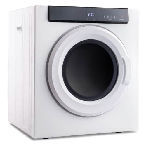 Front Load Laundry Dryer with Touch Screen Panel and Stainless Steel Tub