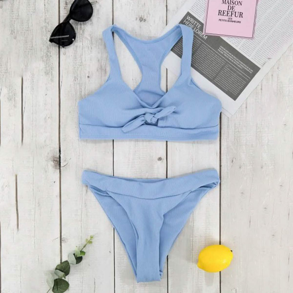 Front Tie Bikini Set