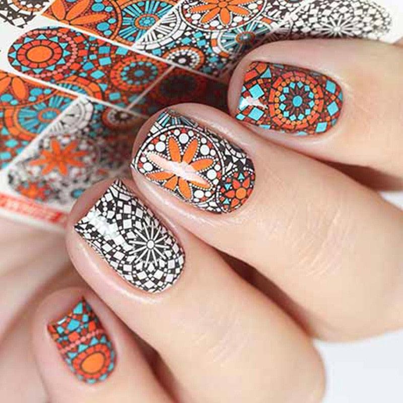 Full Beauty 1pc Black Flower Vine Nail Water Sticker Leaf Lace Design Slider Nail Art Decal Beauty Foils Decoration Nail Decals for Women Nail Art Stickers Water Transfer Decals Design Nail Art Supplies Manicure Acrylic Nail Foil Stencils Decorations