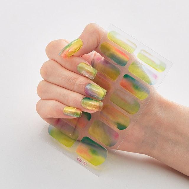Full Cover Nail Stickers Designer Nail Decals Fashion Five Sorts of Nail Stickers  Nail Sticker set Nail Decoration Nail Strips 3D Nail Art Stickers Decal Slider Template Diy Nail Tool Decorations Nail Art Design Self Adhesive Luxury Designer Nail Sticker