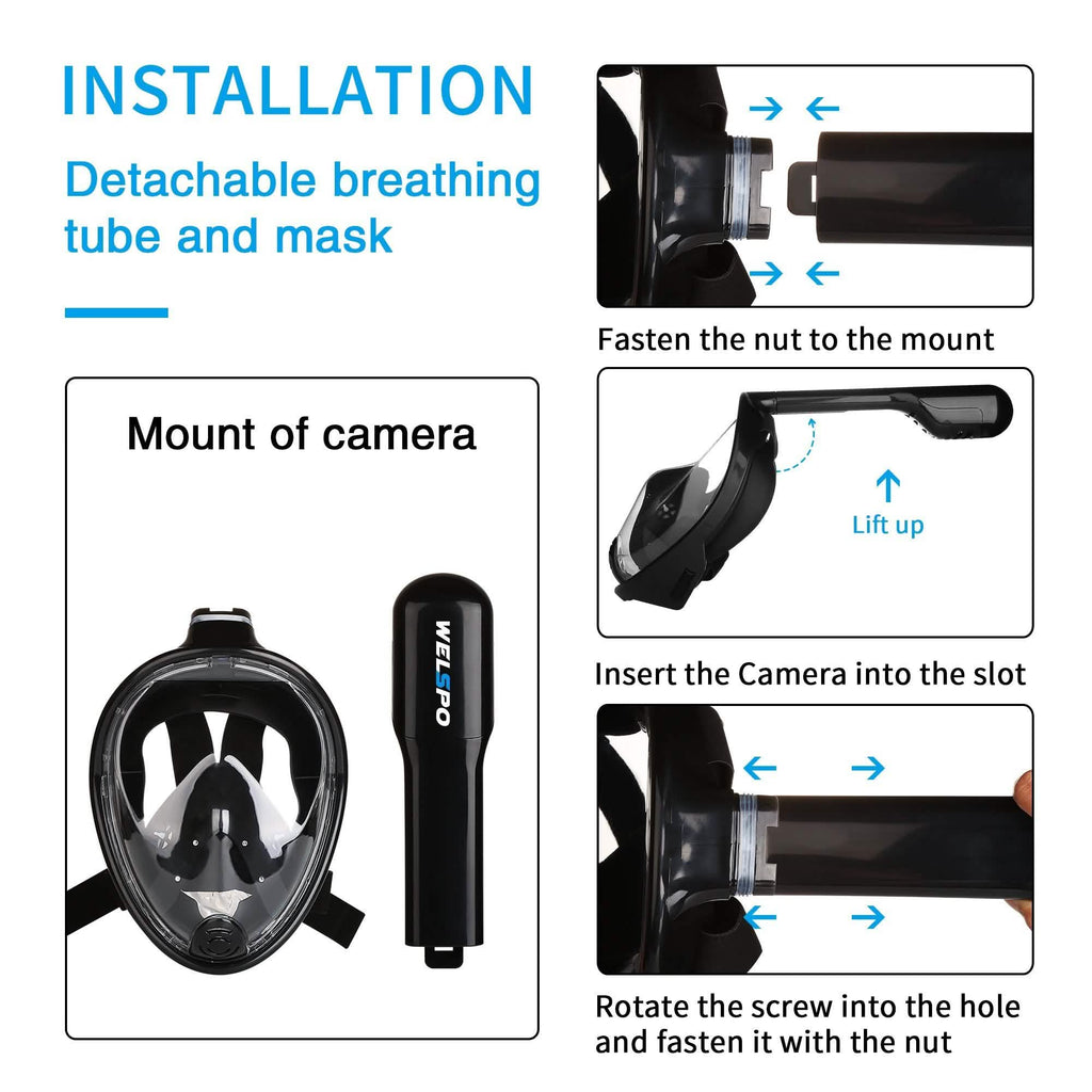 Full Face Mask Swimming Underwater Diving Snorkel Scuba