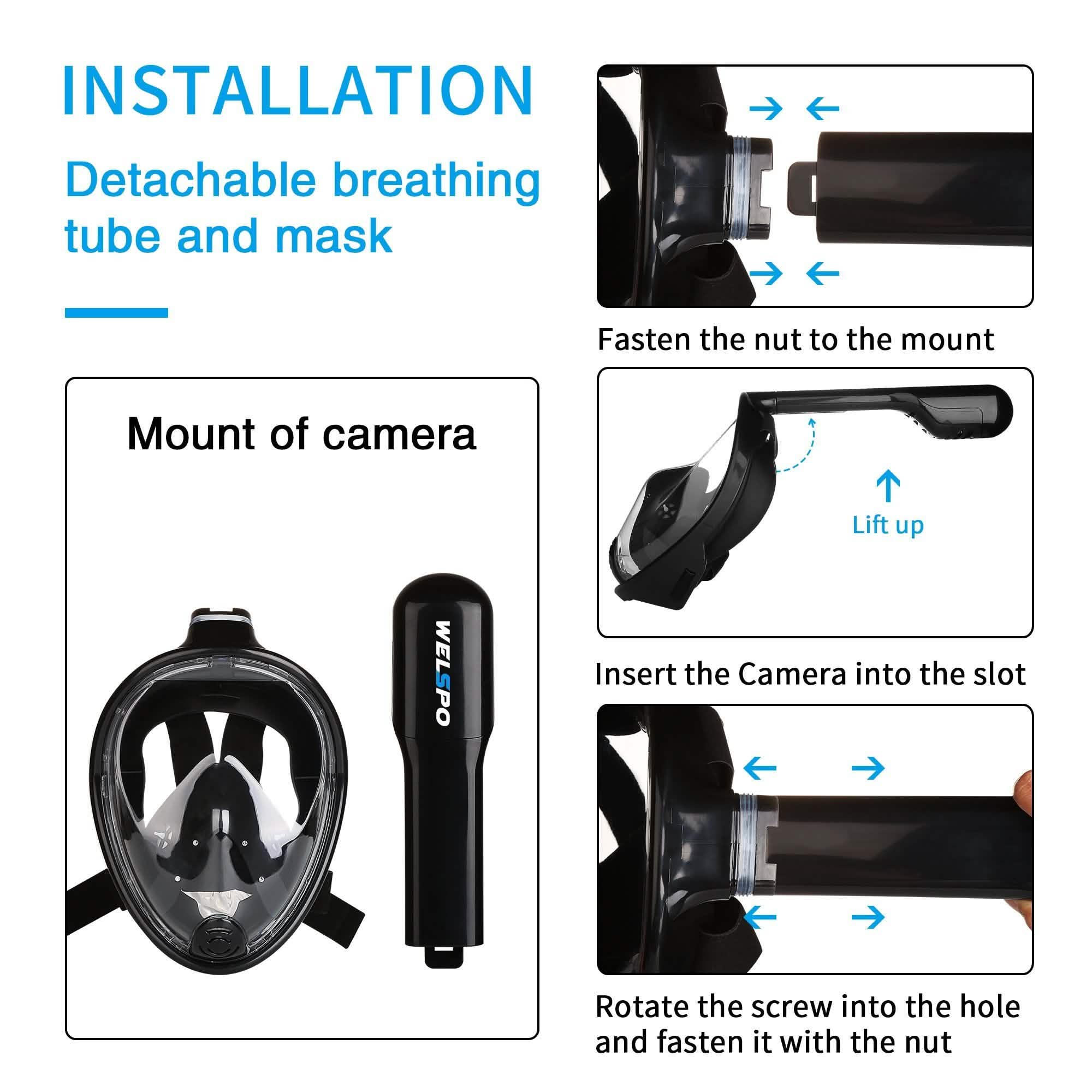 Full Face Mask Swimming Underwater Diving Snorkel Scuba