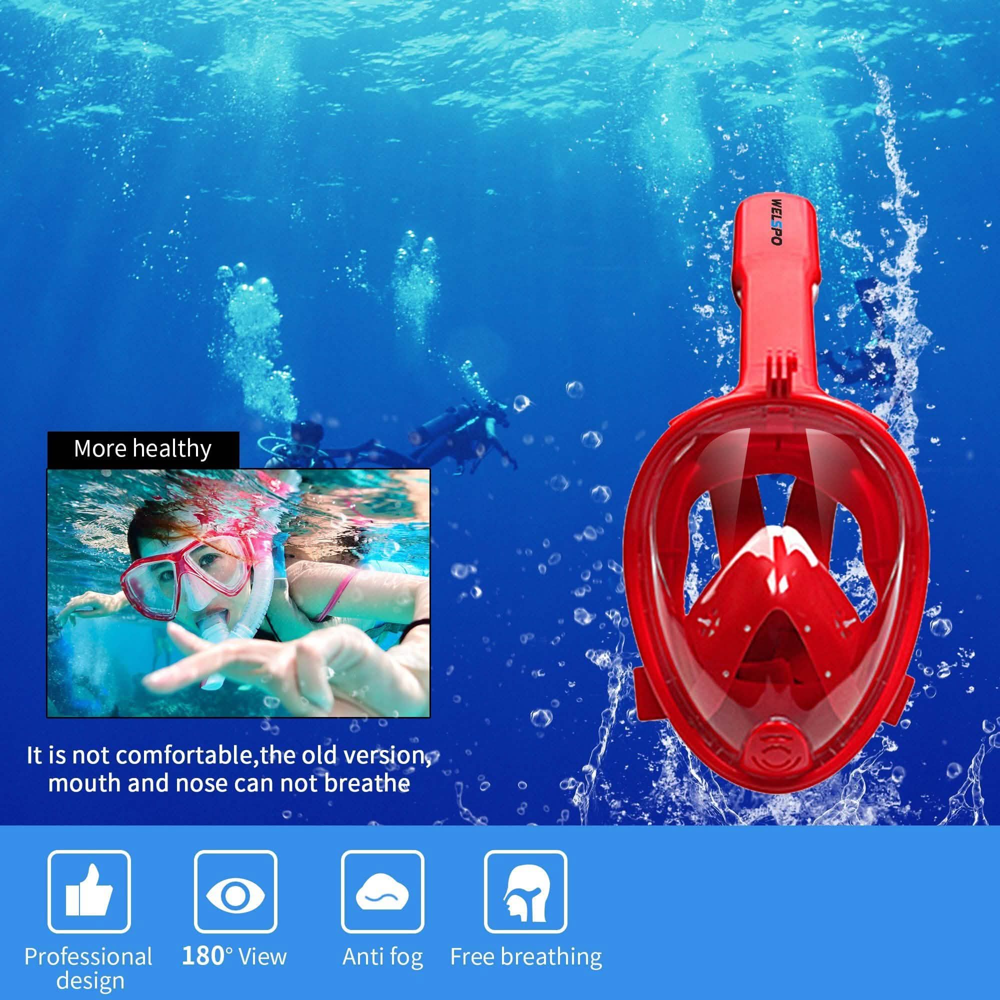 Full Face Mask Swimming Underwater Diving Snorkel Scuba