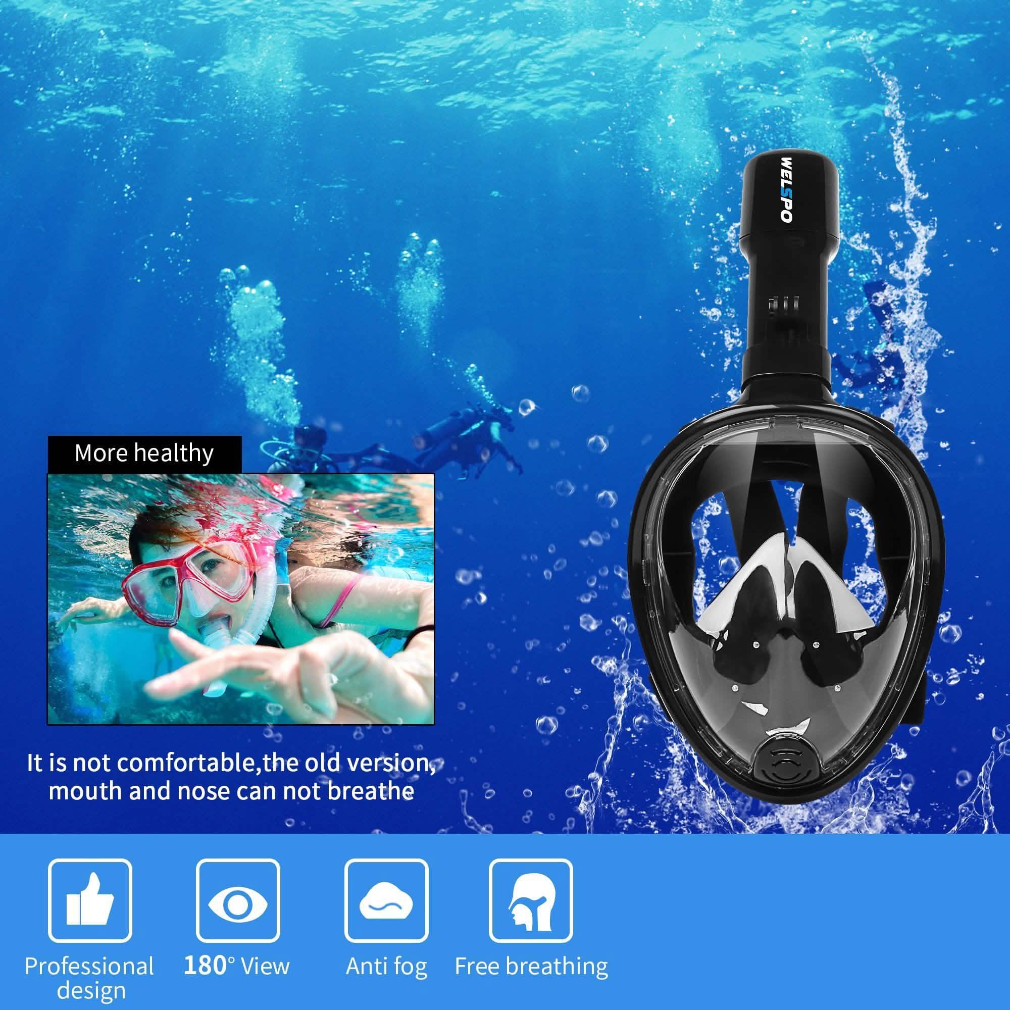 Full Face Mask Swimming Underwater Diving Snorkel Scuba
