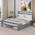 Full Platform Bed Frame with Two Storage Drawers