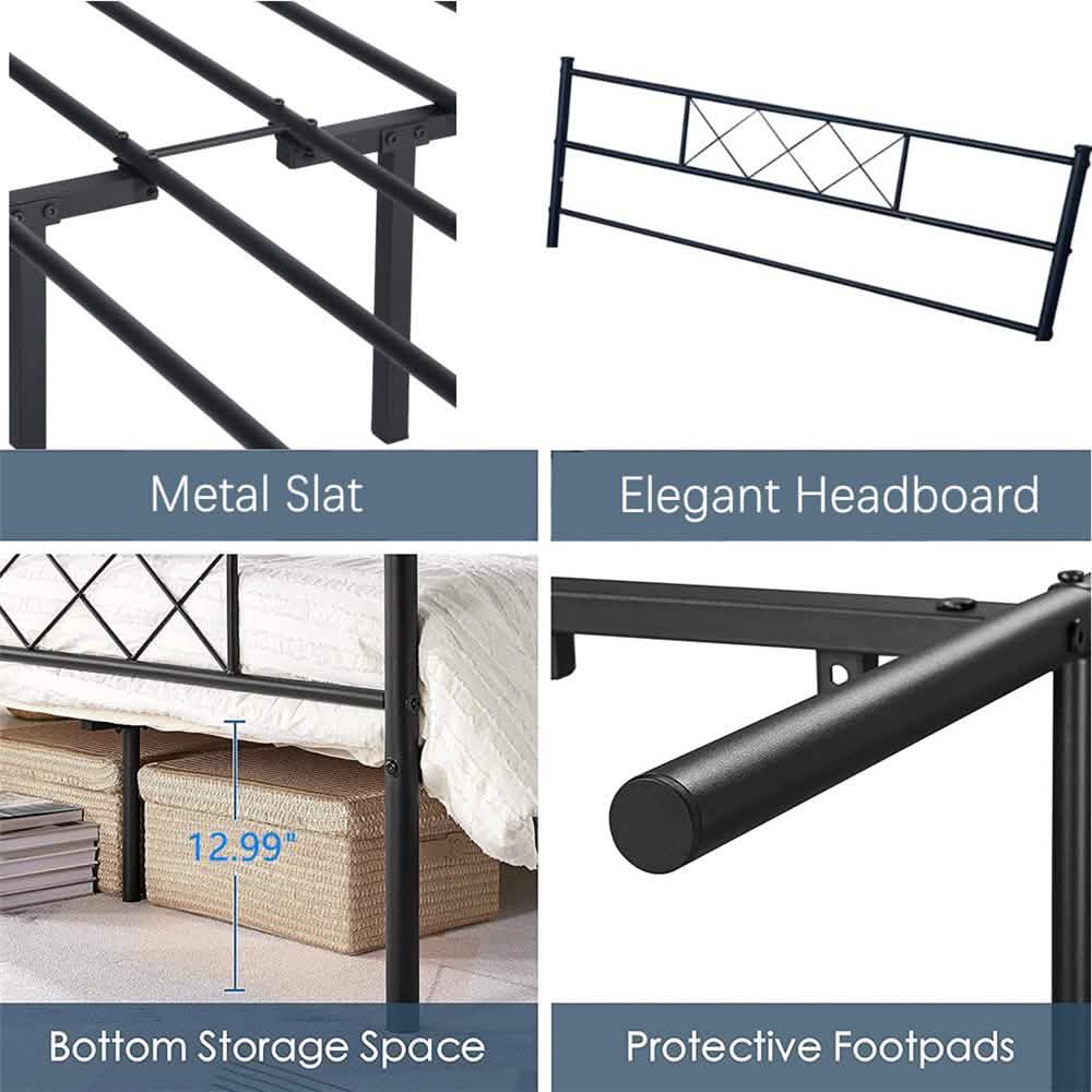 Full Size Bed Frame with Headboard