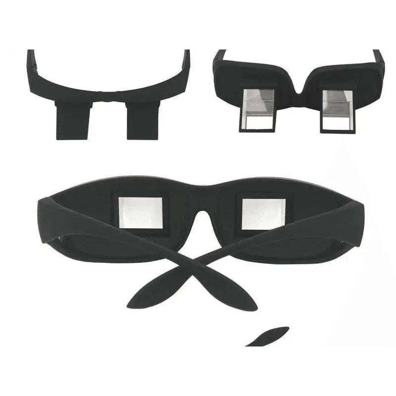 Funny Black Lazy Periscope Horizontal Reading TV Lightweight Sit View Glasses Lie Down Unisex Wide Use Glasses
