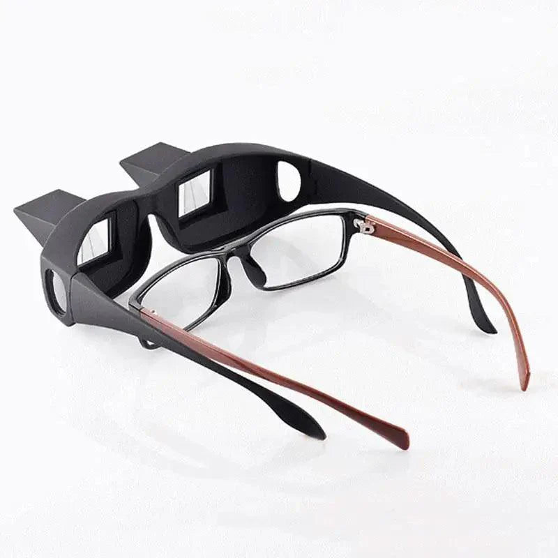 Funny Black Lazy Periscope Horizontal Reading TV Lightweight Sit View Glasses Lie Down Unisex Wide Use Glasses