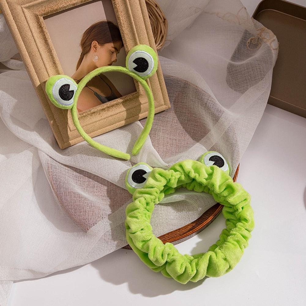 Funny Frog Makeup Headband Wide-brimmed Elastic Hairbands Cute Girls Hair Bands Women Hair Accessories Girls Hairband Gorgeous Hair Accessories For Women