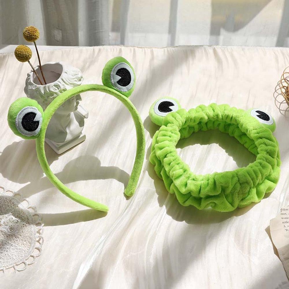 Funny Frog Makeup Headband Wide-brimmed Elastic Hairbands Cute Girls Hair Bands Women Hair Accessories Girls Hairband Gorgeous Hair Accessories For Women