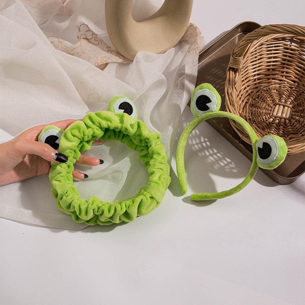 Funny Frog Makeup Headband Wide-brimmed Elastic Hairbands Cute Girls Hair Bands Women Hair Accessories Girls Hairband Gorgeous Hair Accessories For Women