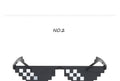 Funny Mosaic Sunglasses For Women New Elegant Vintage Small Frame Glasses For Lady New Retro Shape Metal Design Sunglasses, Men Women Glass 8 Bit Pixel Mosaic Glasses Photo Props Unisex Sunglass