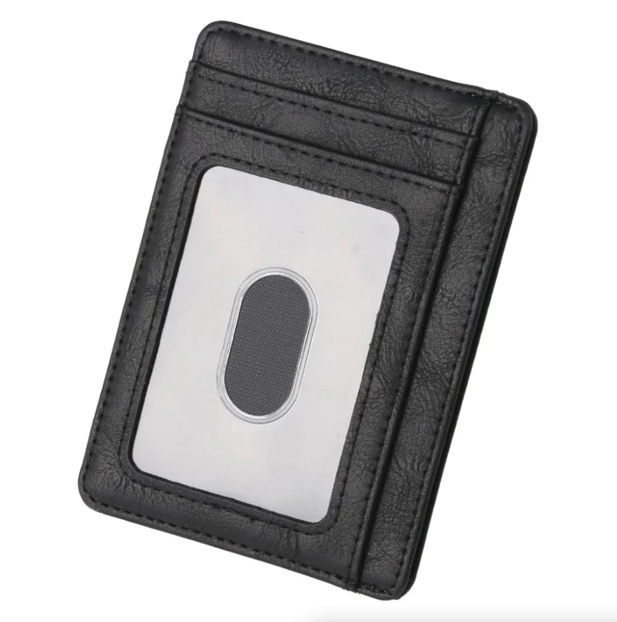 Leather Slim Wallet Credit Card Holder RFID Blocking Pocket ID Money USA