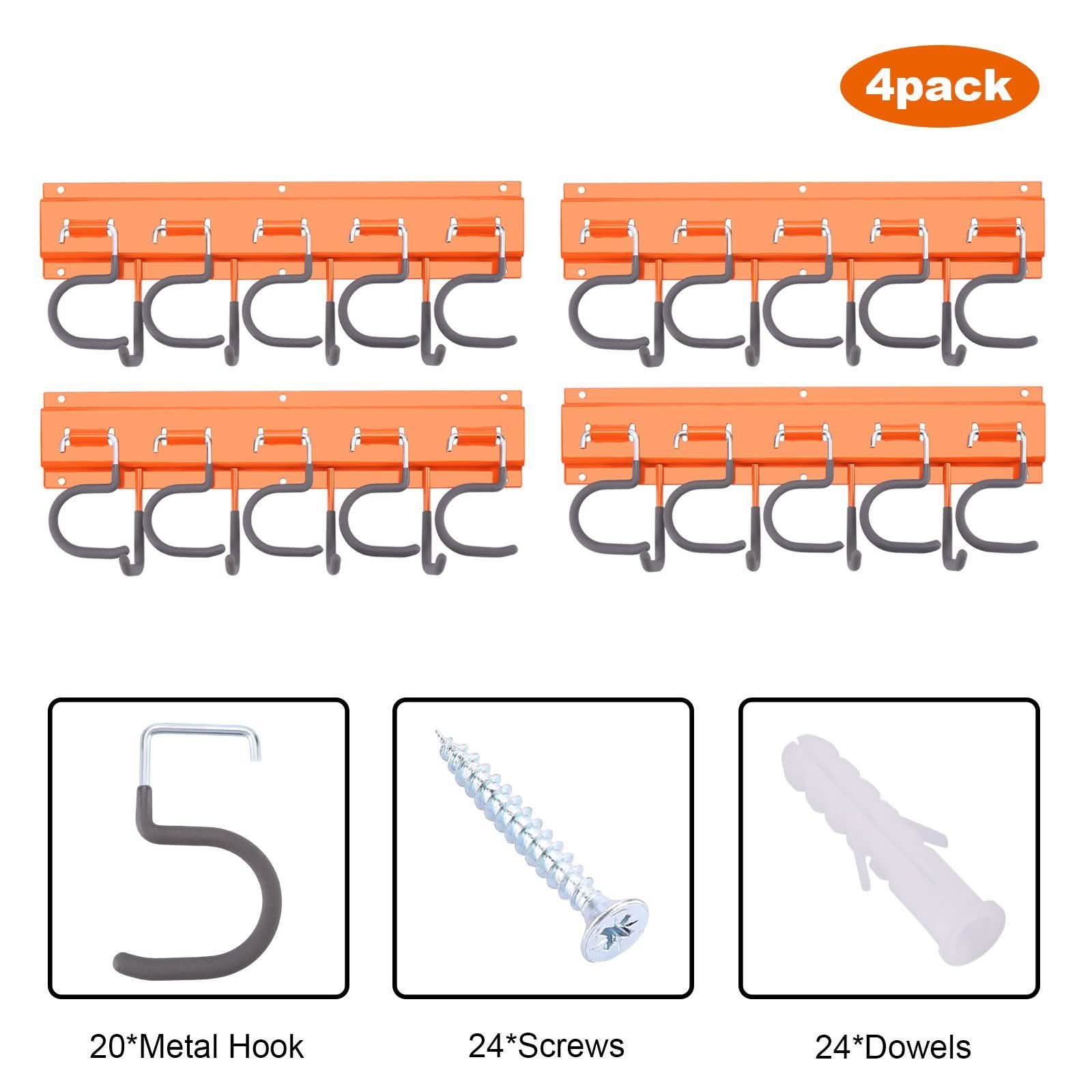 Garden Tool Organizer Wall Mounted Hanger Hooks Home Garage Set