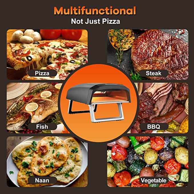 Geek Chef Outdoor Pizza Oven Pizza Grilling 12'' Portable Gas Oven