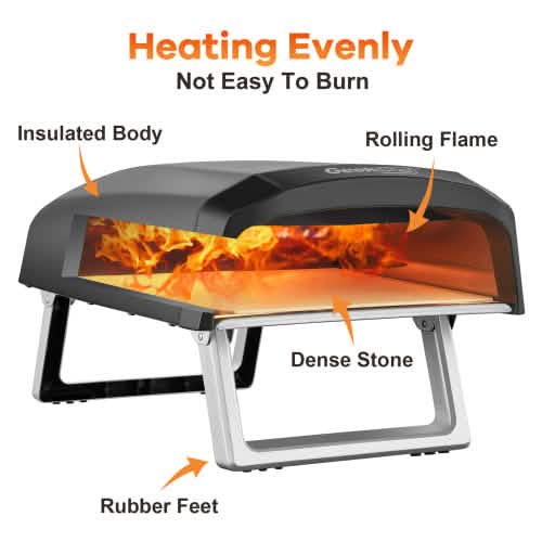 Geek Chef Outdoor Pizza Oven Pizza Grilling 12'' Portable Gas Oven